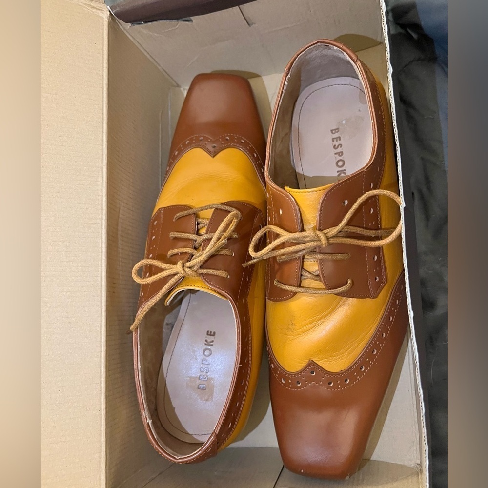 Custom two toned brown tan shoes (MB2)